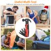 13 In 1 Multi-tool Hammer Outdoor Camping Survival Tools with Pouch Bag Safety Lock Nail Puller Knife Can Opener Saw Screw Depositor Screwdriver