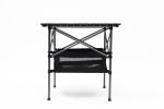 Set of 3, Folding Outdoor Table and Chairs Set for Indoor, Outdoor Camping, Picnics, Beach,Backyard, BBQ, Party, Patio, Black/Gray