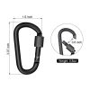 D Shape Spring-Loaded Gate Aluminum Keychain Gate Buckle for Camping