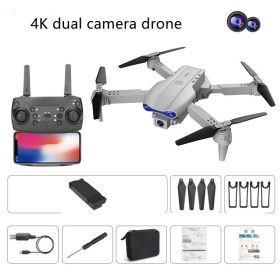 Long Battery Life Of Dual-camera Quadcopter (Option: Gray. Dual 4k cameras)