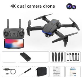 Long Battery Life Of Dual-camera Quadcopter (Option: Black. Dual 4k cameras)