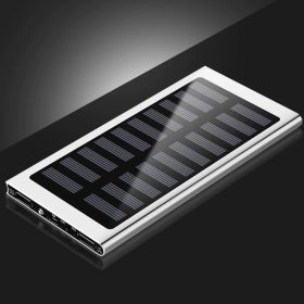 Solar power bank (Color: Silver)