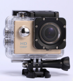 HD High-definition 1080P Action Sports Waterproof  DV Camera (Option: Golden)