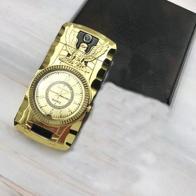 Personality Running Lamp Inflatable Watch Windproof Lighter (Option: Gold Watch)