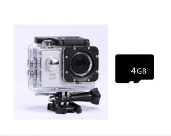 HD High-definition 1080P Action Sports Waterproof  DV Camera (Option: White with 4GTF)