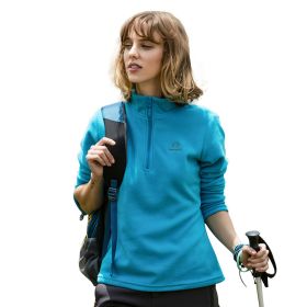 Jacket Liner Pullover Fleece Outdoor Women's Clothing (Option: Female blue-2XL)