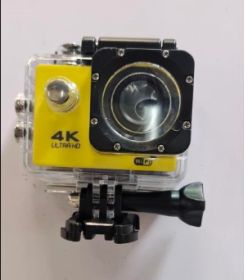 4K Sports DV Mini Camera Waterproof Camera (Color: Yellow)