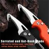 Serrated Pocket Knife Hook Blade Utility Knife Folding Camping Knife Parcel Knife Pocket Carton Cutter Box Opener Outdoor Multitool