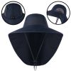 Fishing Sun Hat UV Protection Neck Cover Sun Protect Cap Wide Brim Neck Flap Fishing Cap For Travel Camping Hiking Boating