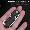 Serrated Pocket Knife Hook Blade Utility Knife Folding Camping Knife Parcel Knife Pocket Carton Cutter Box Opener Outdoor Multitool