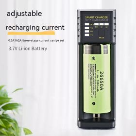 18650 Charger 4 Slot USB Lithium Ion 37V Battery Aani-mh 12V Battery High Current 2A Charging Case (Option: Single slot-26650style)