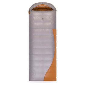 Outdoor Camping Envelope Down Sleeping Bag (Option: Khaki grey-600g White goose down)